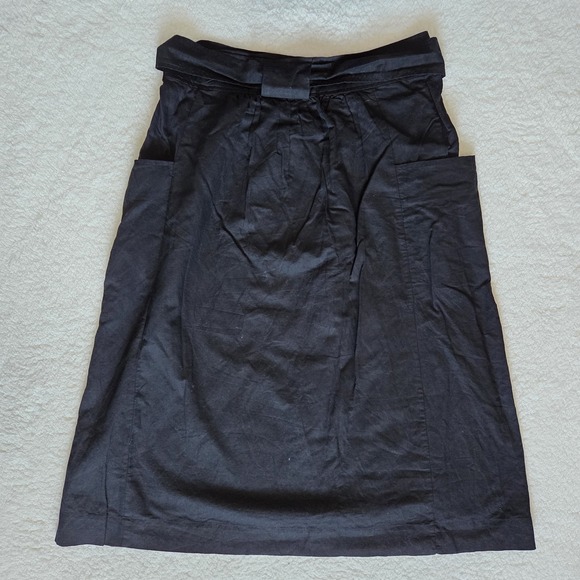 Old Navy Smocked Midi Skirt Pockets Boho Cottagecore Black Size 16 NWT - Picture 3 of 10